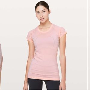 LULULEMON swiftly tech short sleeve tee crew dusty pink size 8